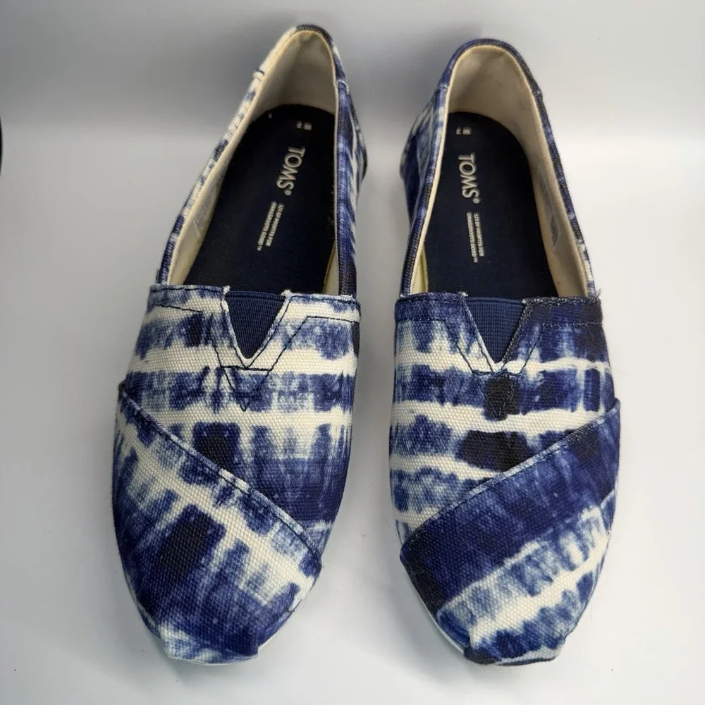 TOMS‎ Women's Alpargata Flats Navy Tie Dye Size 7